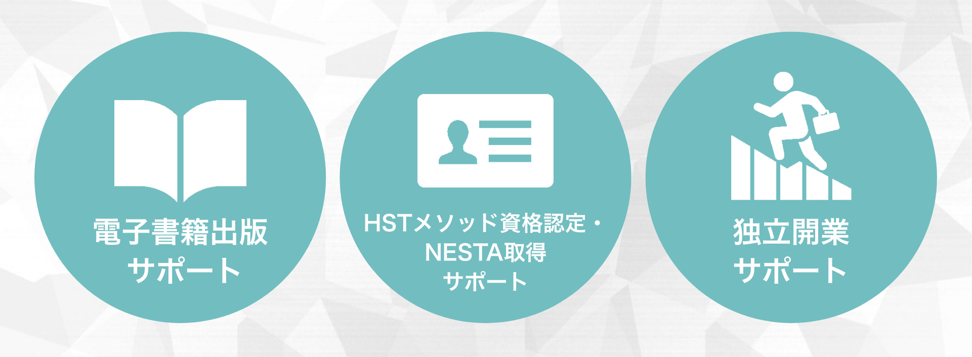 電子書籍出版サポート,HSTメソッド資格認定・NESTA取得サポート,独立開業サポート