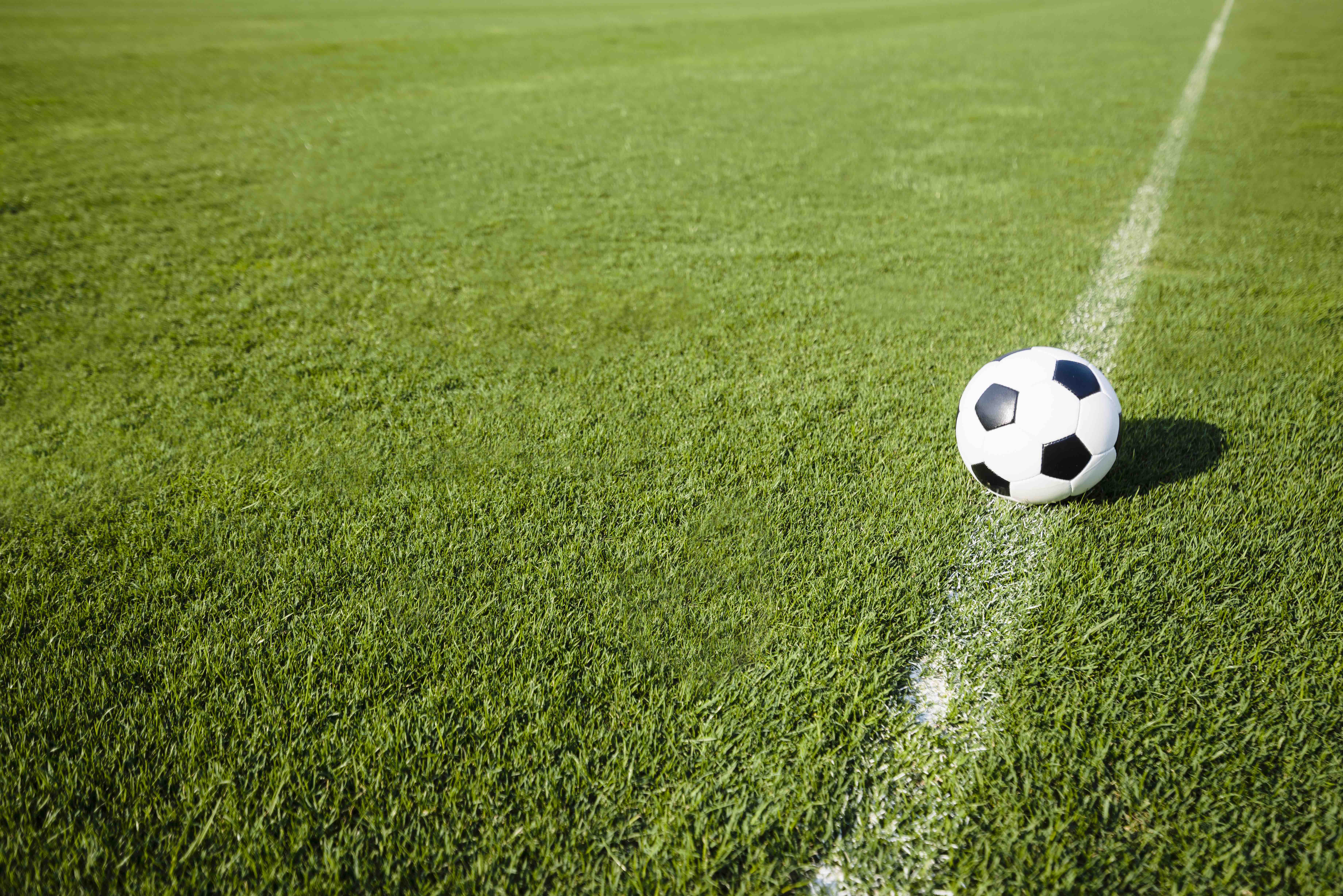 グラウンドとサッカーボール